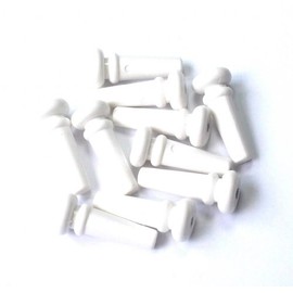 Generic 30 pcs Guitar End Pins Plastic with Dot White