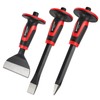 MAXPOWER 3-Piece Masonry Chisels Set, 11" Point Chisel and Flat