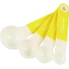 DELISH KITCHEN CC-1819 Pearl Metal Spoon Measuring Spoon, Set of 4, Includes Spoons, Yellow