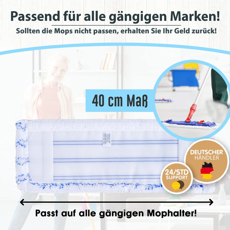 Mop cover mop set, microfibre – made in Germany –