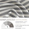 TOPICK Striped Panel Curtains, Linen Curtains with Stripes, Kitchen Curtain,
