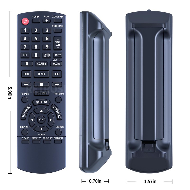 TCNOUMT N2QAYB001101 Remote Control Replacement Suitable for Panasonic Micro CD