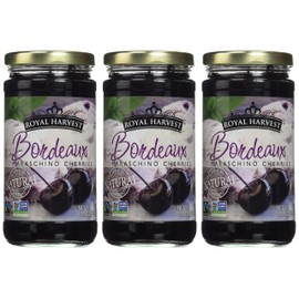 Royal Harvest Maraschino Bordeaux Cherries 13.5 Ounce (Pack of 3)