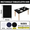 FANTELOO Black Spandex Stretch Fitted Table Top Cover for Dining