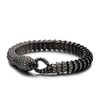 Klapgo Men's Gift Black Snake Link Chain Design Stainless Steel