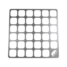 BBQ Grid Stainless Steel | Large Plaid Barbecue Grill Pan Grill Tray Wire Cooking | Bbq Rack Outdoor Grilled Camping Grilling (5.1 * 5.1)