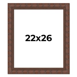 Poster Palooza 22x26 Frame Brown Bamboo Solid Wood Picture Frame | 2.75 Inch Moulding Width | Includes UV Acrylic Plexiglass, Foam Board Backing & Hanging Hardware