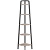 CHOEZON Corner Shelf, 5-Tier Ladder Corner Shelf, Ladder Bookshelf, 59.6"