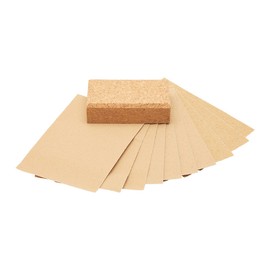 Fit For The Job 11pc Sanding Set - 3x Fine, 4x Medium, 3x Coarse Grade Sanding Sheets plus Cork Block for Wood, Furniture, Metal, Plaster For Home Improvement, Decorating & More