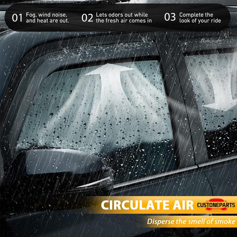 Window Visors Shade Sun Rain Guards FIT 2014-2020 Nissan Rogue