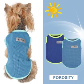 2 Pack Dog Shirts for Small Dogs Girl Boy Sun Protection Quick Dry Vest Summer Dog Clothes Soft Breathable Lightweight Tank Top Cooling Tee Tshirts Cats Sleeveless Outfit