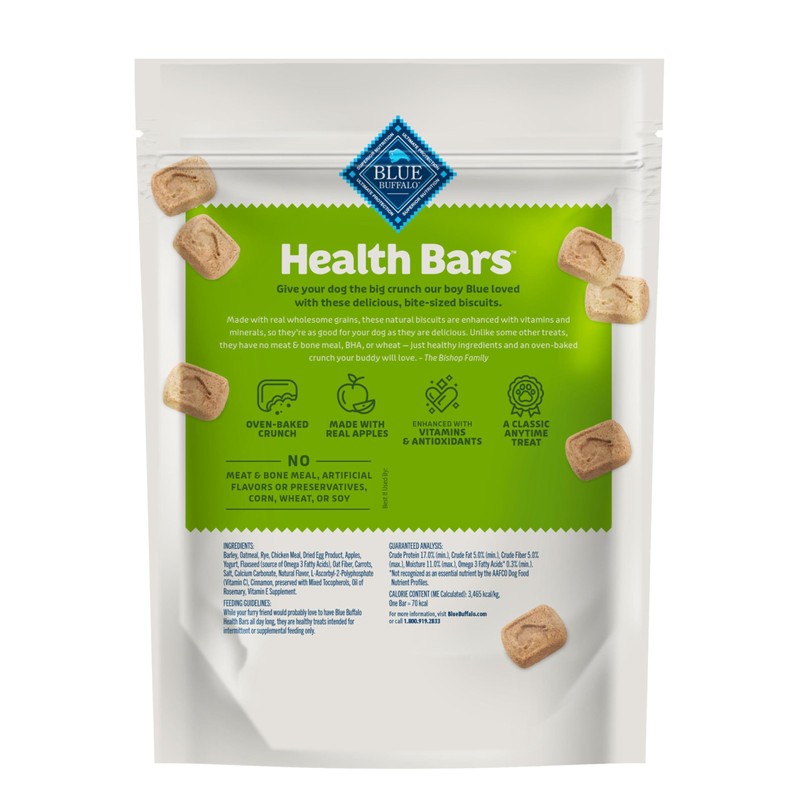 Blue Buffalo Health Bars Mini Crunchy Dog Biscuits, Oven-Baked with