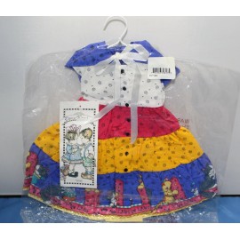 Daisy Kingdom "Nine Lives Cats 3 Tiered Hooded" Doll Dress Fits 17-19" NEW~ T2#2