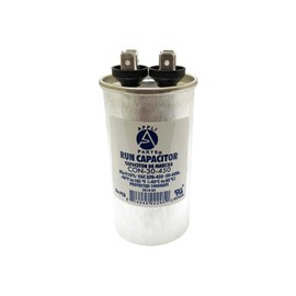 Appli Parts Run Capacitor for ac 30 Mfd uF (microfarads) 370 VAC or 450 VAC CBB65 Round Universal fit for hvac and other applications 3-7/8in High 1-3/4in Wide CON-30-450