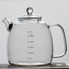 Glass kettle, high borosilicate glass kettle with scale markings, a