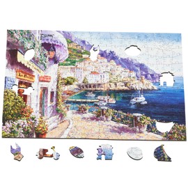 Wentworth Jigsaw Puzzle - Amalfi Afternoon - 250 Pieces - For Adults - Shaped Puzzle Pieces & Themed Whimsies - Great for a Gift