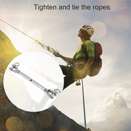 Turnbuckle, turnbuckle with closed jaw, made of 304 stainless steel, rigging screw, M5, M6, M8, M10, M12 for marine boats (M8)