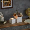 NUPTIO Wooden Box for Centerpiece Wedding: 12 Pcs Rustic Square