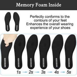 Endoto Memory Foam Insoles for Skechers Women & Men Shoes, Replacement Thick Insole Inserts for Work & Sport Sneakers Boots Foot Comfort(Size:US Men10.5-EU44)