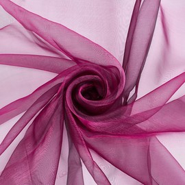 BENECREAT 5.4 Yards Two Tone Organza Fabric Sheer, 60 Inch Purple Iridescent Tulle Fabric, Holographic Gauze Voile Fabric for Dress, Cloth, Decorations, DIY Crafts Supplies