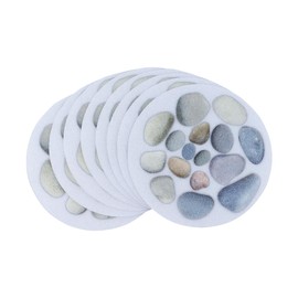 Gorise Set Of 8 Non-Slip Bathtub Stickers Extra Large Cobblestone Design, Self Shower Grip Tape for Slip Prevention​