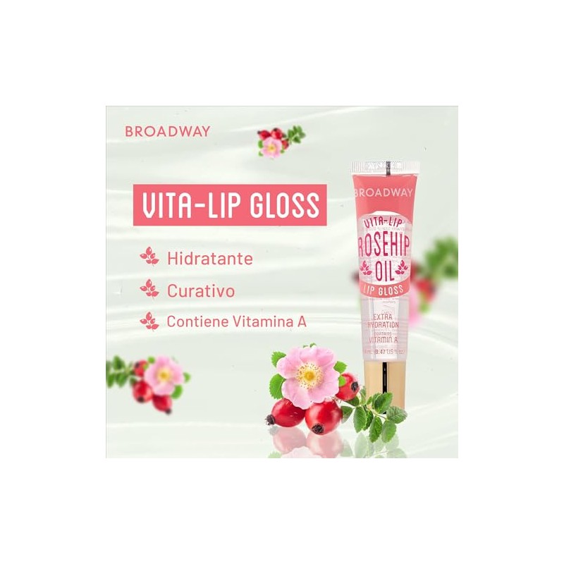 Broadway Vita-Lip brillo de labios transparente de 0.47 onzas, 3