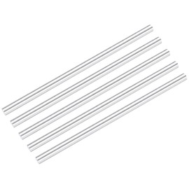 DMiotech 5 Pcs Aluminum Rods,9.5mm Dia 200mm Long Solid Round Rod 6061 Extruded Lathe Bar Stock Aluminum Metal Rods for DIY Craft Model Plane Ship Car