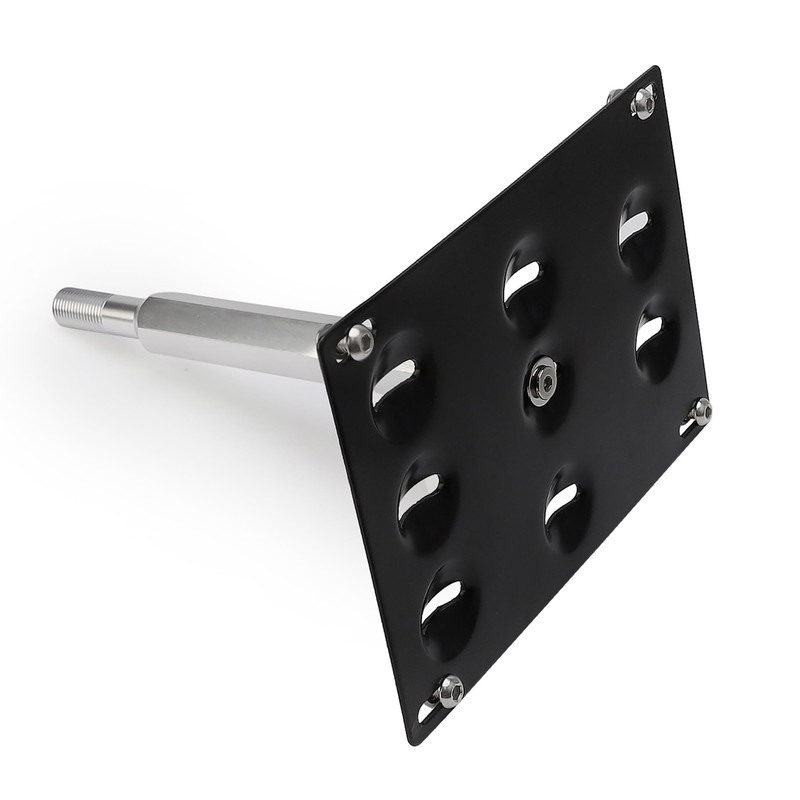 CNSPEED Front Bumper Tow Hook License Plate Mount Relocator Bracket