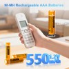 BENNTOP 8 Pack NI-MH AAA Rechargeable Battery for Panasonic,550mah 1.2V