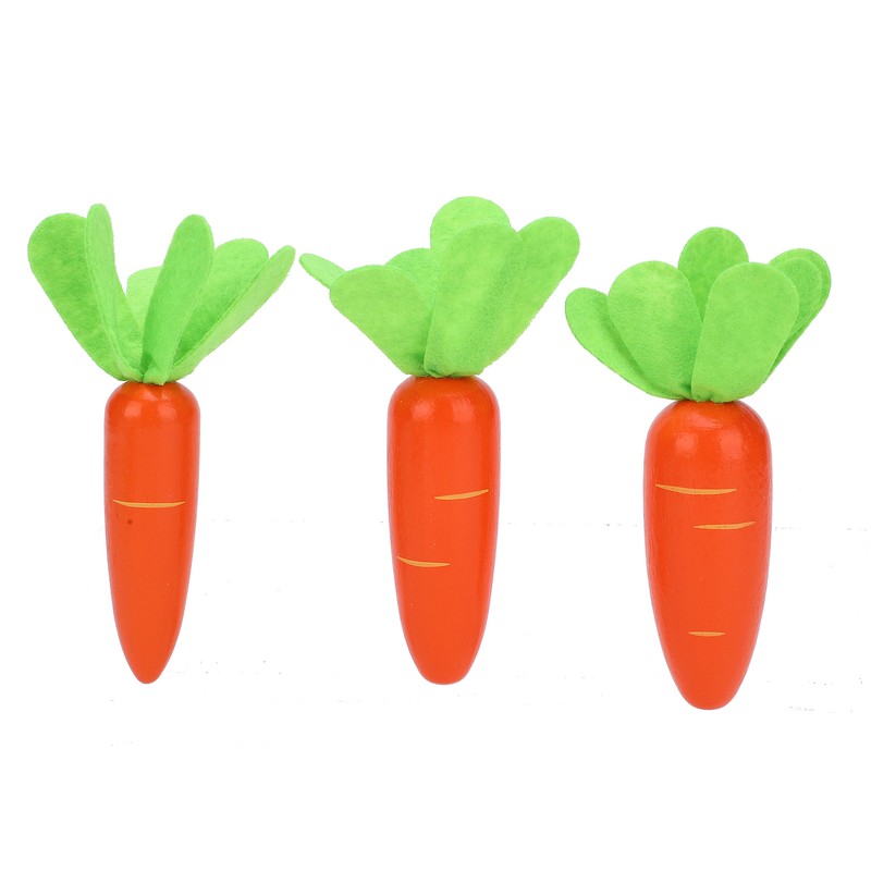 Wooden Pull Carrot Game Number Fine Motor Skill Toy Matching