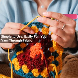 5pcs Crochet Hook Bent Latch Hook Crochet Needle Set Tool Knitting Ventilating Needles Crochet Needles for Hair Extension Crafting, Knitting, and Hair Projects