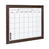 DesignOvation Beatrice Framed Magnetic Dry Erase Monthly Calendar, 23x29, Walnut