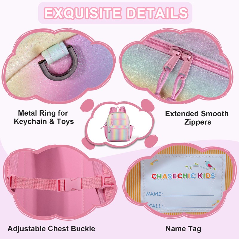 Chase Chic Children's Backpack, Children's Backpack for Boys and Girls