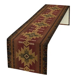 Yoakiet Vintage Aztec Table Runner Southwestern Ethnic Tribal Style Rustic Vintage Geometric for Table Decor Farmhouse Wedding Dinner Holiday Party Home Table Runner13x120in