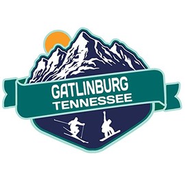Gatlinburg Tennessee Ski Adventures Souvenir 2 Inch Fridge Magnet Mountain Design