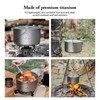 Boundless Voyage 2900ml Camping Pot Titanium Pot with Lid Folding