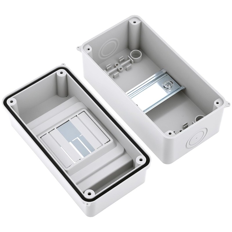 QWORK 3 Way Circuit Breaker Box with DIN Rail, IP65