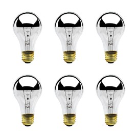 Bulbrite 60A19HM Half Chrome 60W A Shape Bulb (6 Pack)