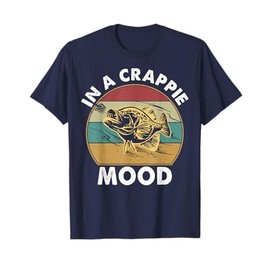 Crappie Fishing T-Shirt Funny In A Crappie Mood Bass Dad Men T-Shirt
