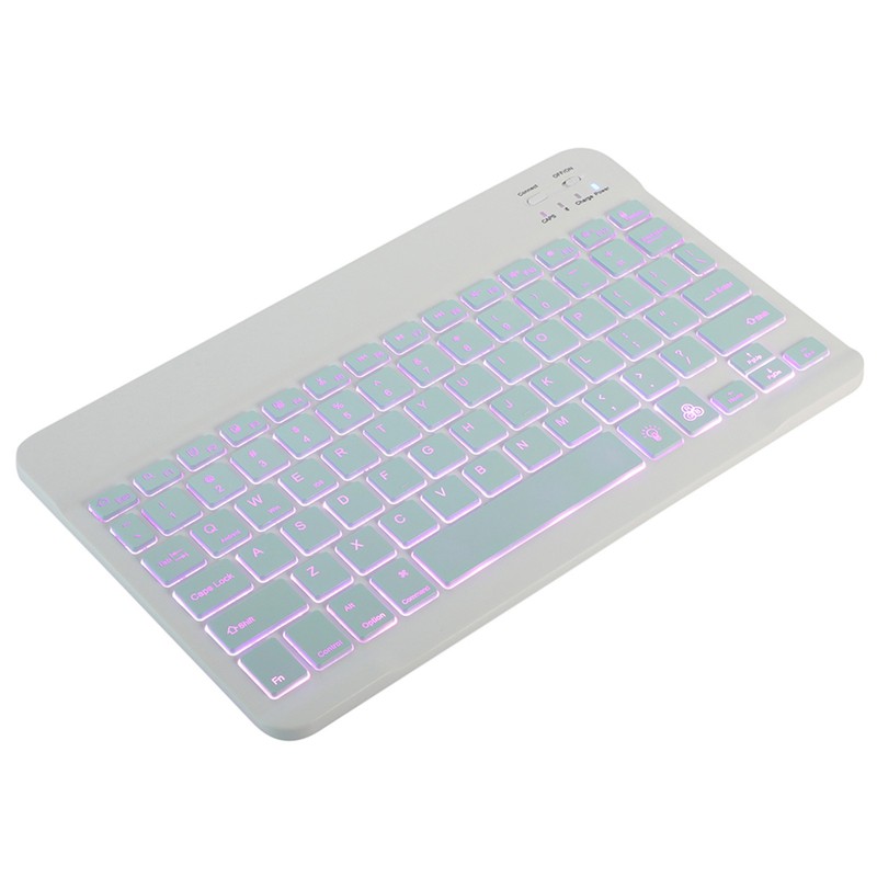 10 inch Wireless BT Keyboard Ultra-thin Rechargeable BT Keyboard Three-system