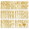 12 hojas de calcomanías de números de letras de 2.5