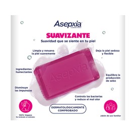 ASEPXIA 4 Pack Jabón en Barra Suavizante Cara y Cuerpo 100g