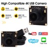 ELP Camera, 4K Usb Webcam, Mini Camera, Wide Angle 170°