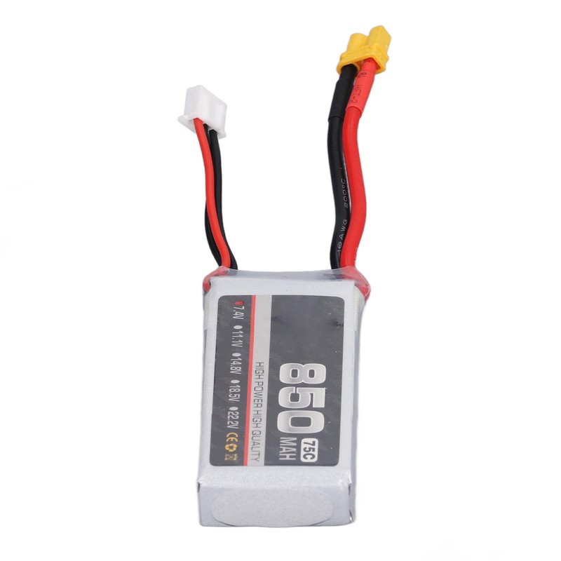 850mAh 75C High Rate Lipo Batteries Li Ion Battery Pack