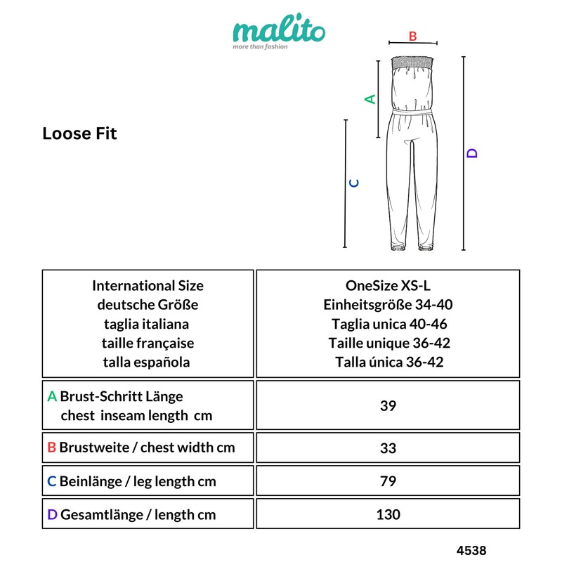 Malito Women's Onesie in Plain Colours, Jumpsuit with Fabric Belt,