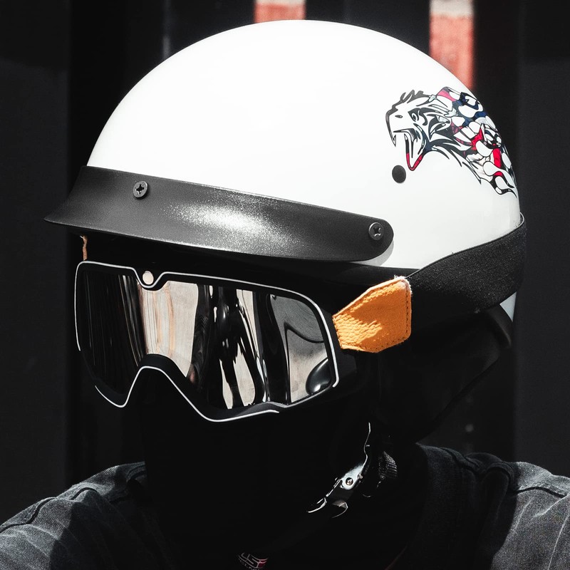 ILM Half Helmet Open Face Motorcycle Helmets for Moped Cruiser