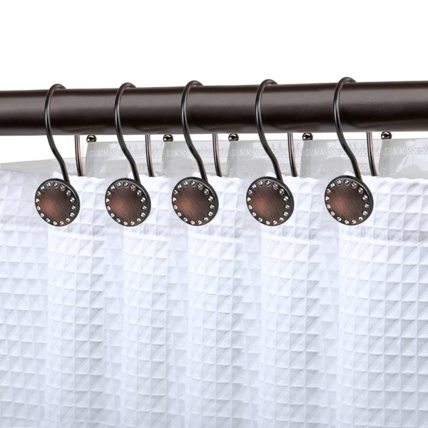 Utopia Alley Shower Hooks - Double Shower Curtain Rings for