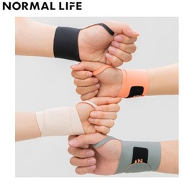 NORMAL LIFE Wrist Guard 1ea, Type:Basic Black Left Hand