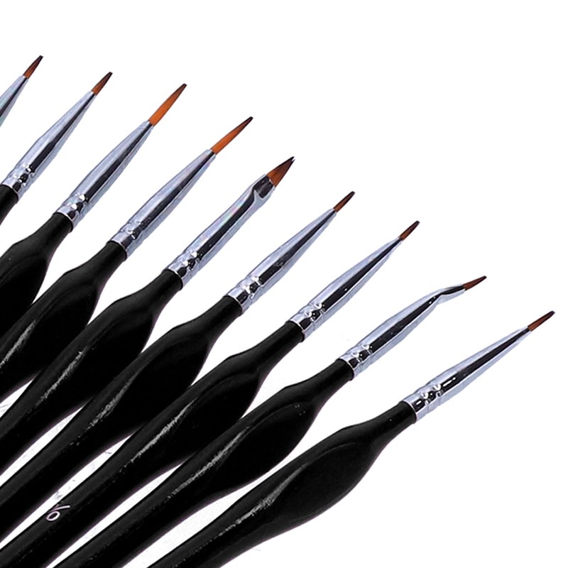 12Pcs Paint Brush Set for Face MakeUp Nail Scale Model