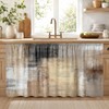 Cabinet Curtain, 28"W x 51"L, Brown Sink Skirt for Kitchen